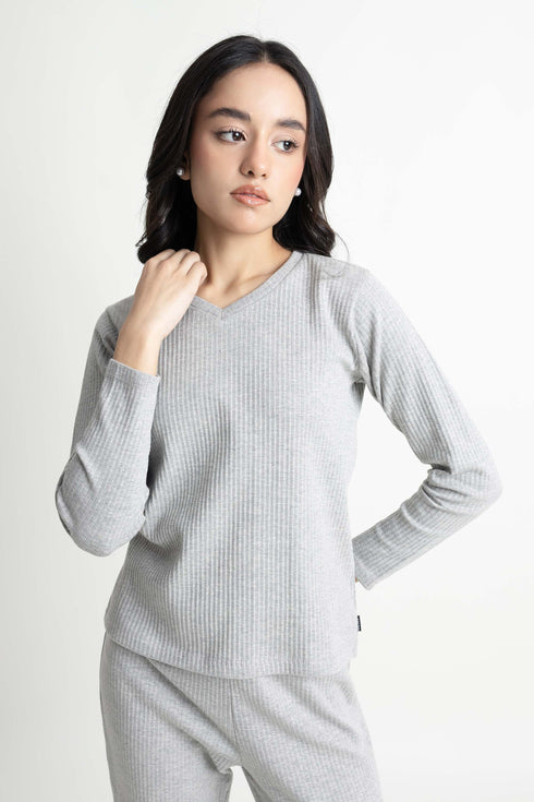 The Grey Ribbed T-Shirt